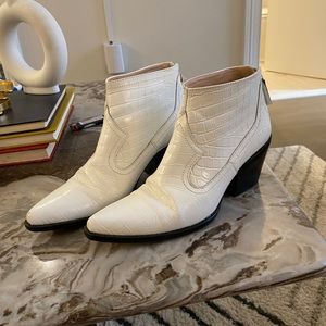 Zara White Cowboy Boots